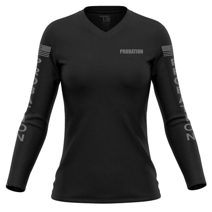 [PROBATION] Women's Performance Long Sleeve [BLK/GRY]-13 Fifty Apparel