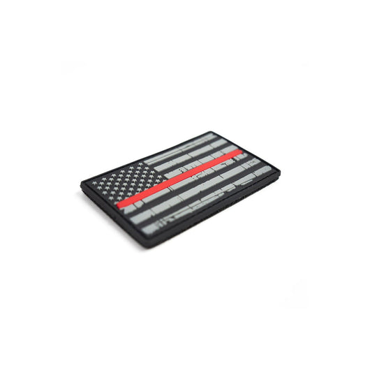 [RED LINE FLAG] 3x2 Inch PVC Patch-13 Fifty Apparel