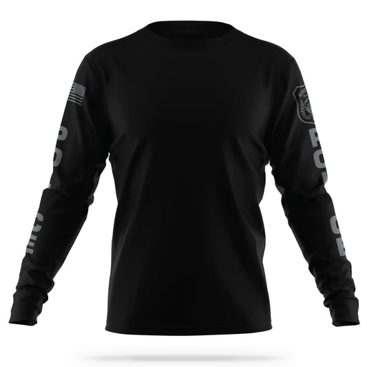 [RIVERTON PD] Long Sleeve Utility Shirt [BLK/GRY]-13 Fifty Apparel