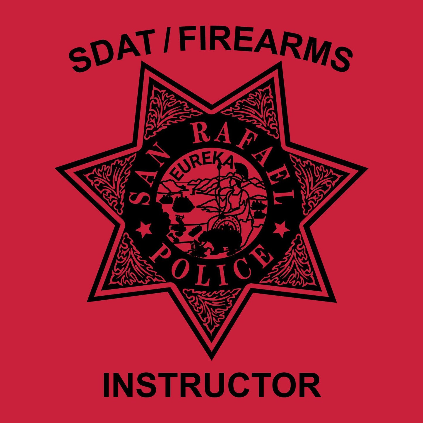 [SAN RAFAEL PD] Instructor Utility Long Sleeve [RED/BLK]-13 Fifty Apparel