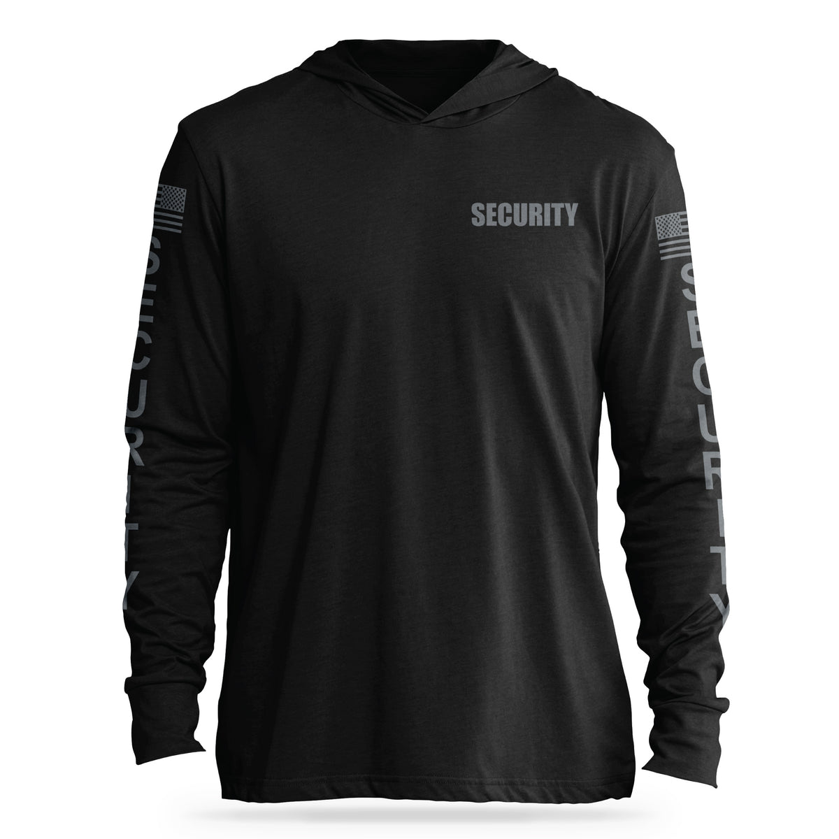 [SECURITY] Cotton Hooded Tee [BLK/GRY]-13 Fifty Apparel