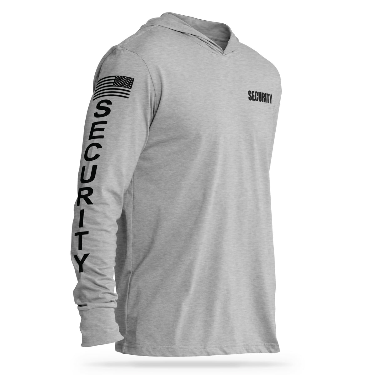 [SECURITY] Cotton Hooded Tee [GRY/BLK]-13 Fifty Apparel