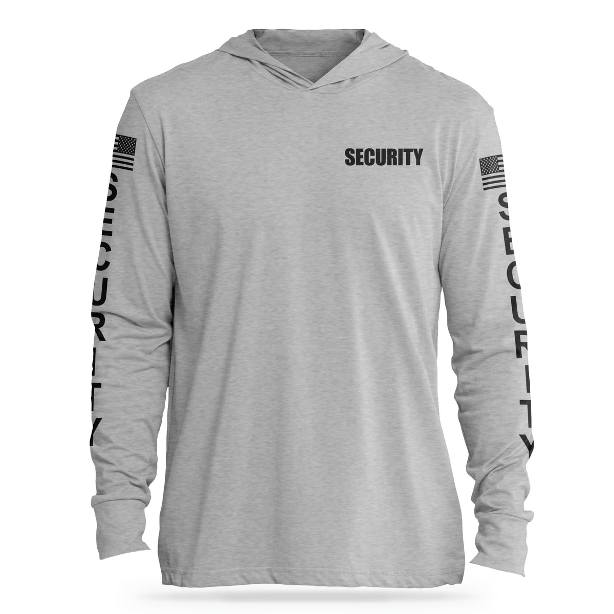 [SECURITY] Cotton Hooded Tee [GRY/BLK]-13 Fifty Apparel