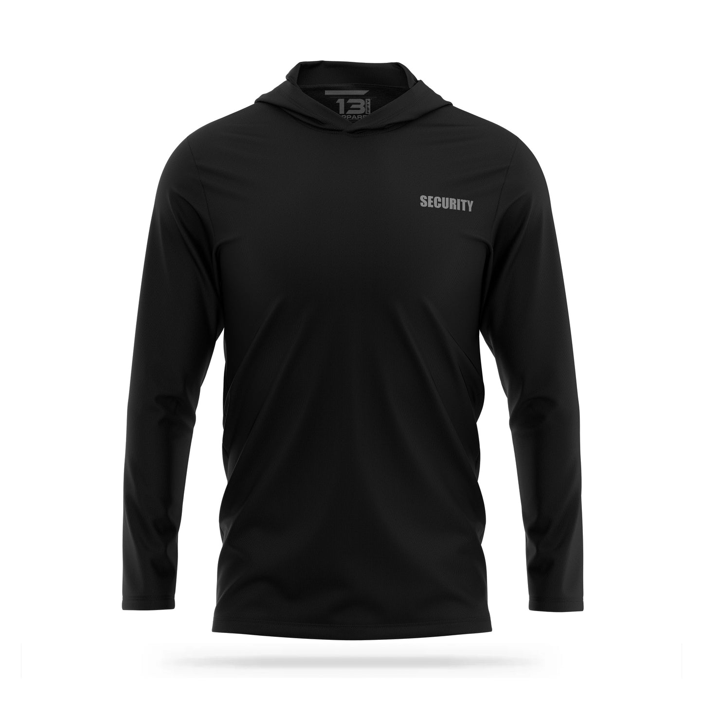 [SECURITY] Men's Hooded Long Sleeve [BLK/GRY]-13 Fifty Apparel