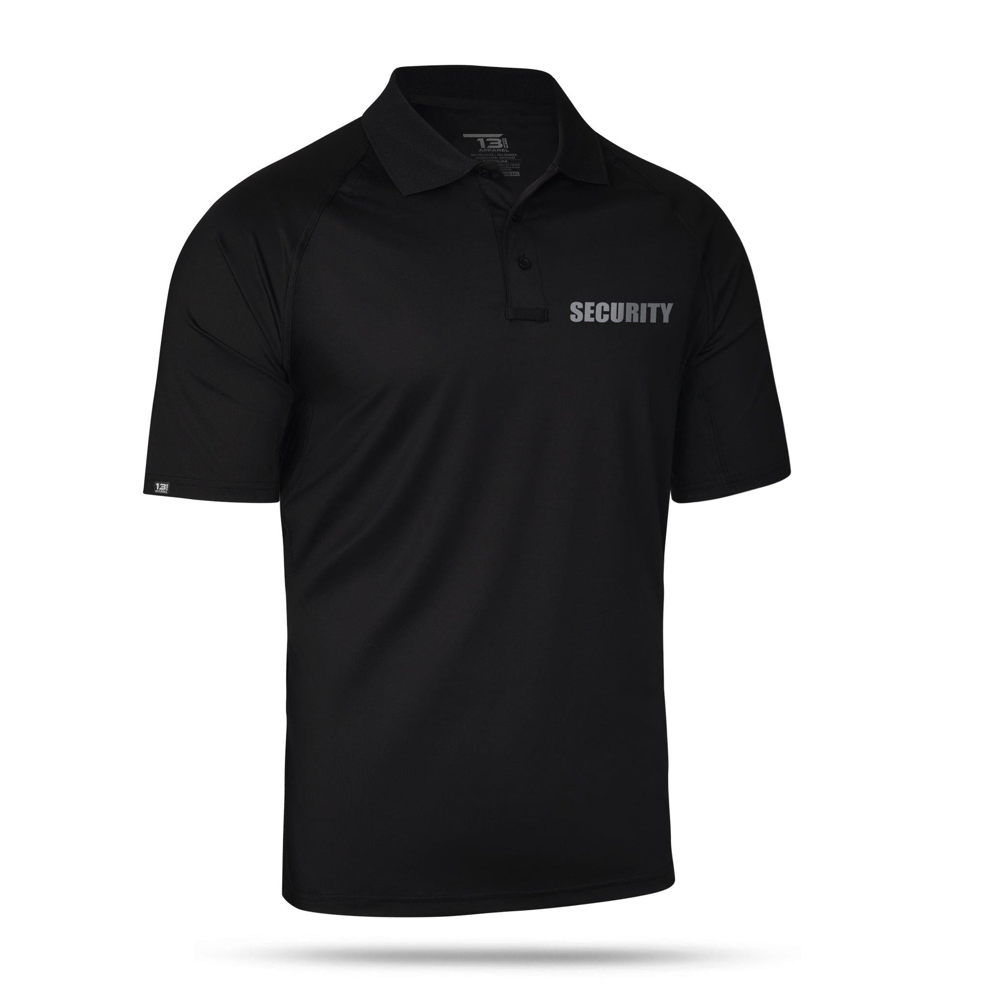 [SECURITY] Men's Performance Polo [BLK/GRY]-13 Fifty Apparel