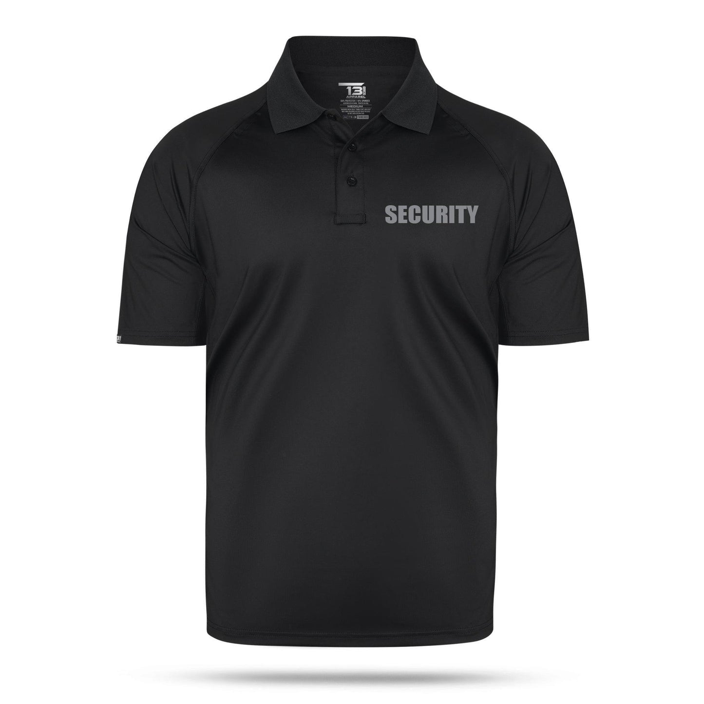 [SECURITY] Men's Performance Polo [BLK/GRY]-13 Fifty Apparel