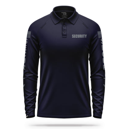 [SECURITY] Men's Performance Polo Long Sleeve [NVY/GRY] 13 Fifty Apparel 