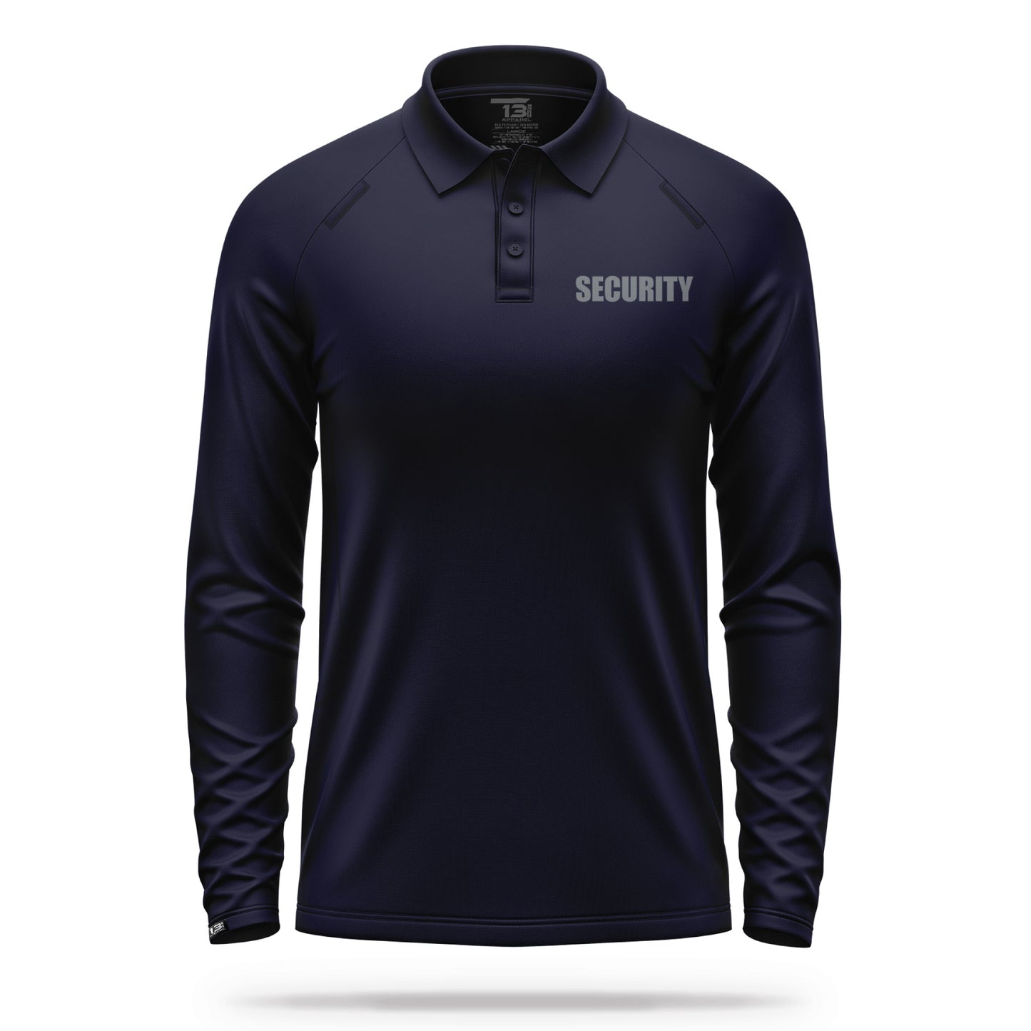 [SECURITY] Men's Performance Polo Long Sleeve [NVY/GRY]-13 Fifty Apparel