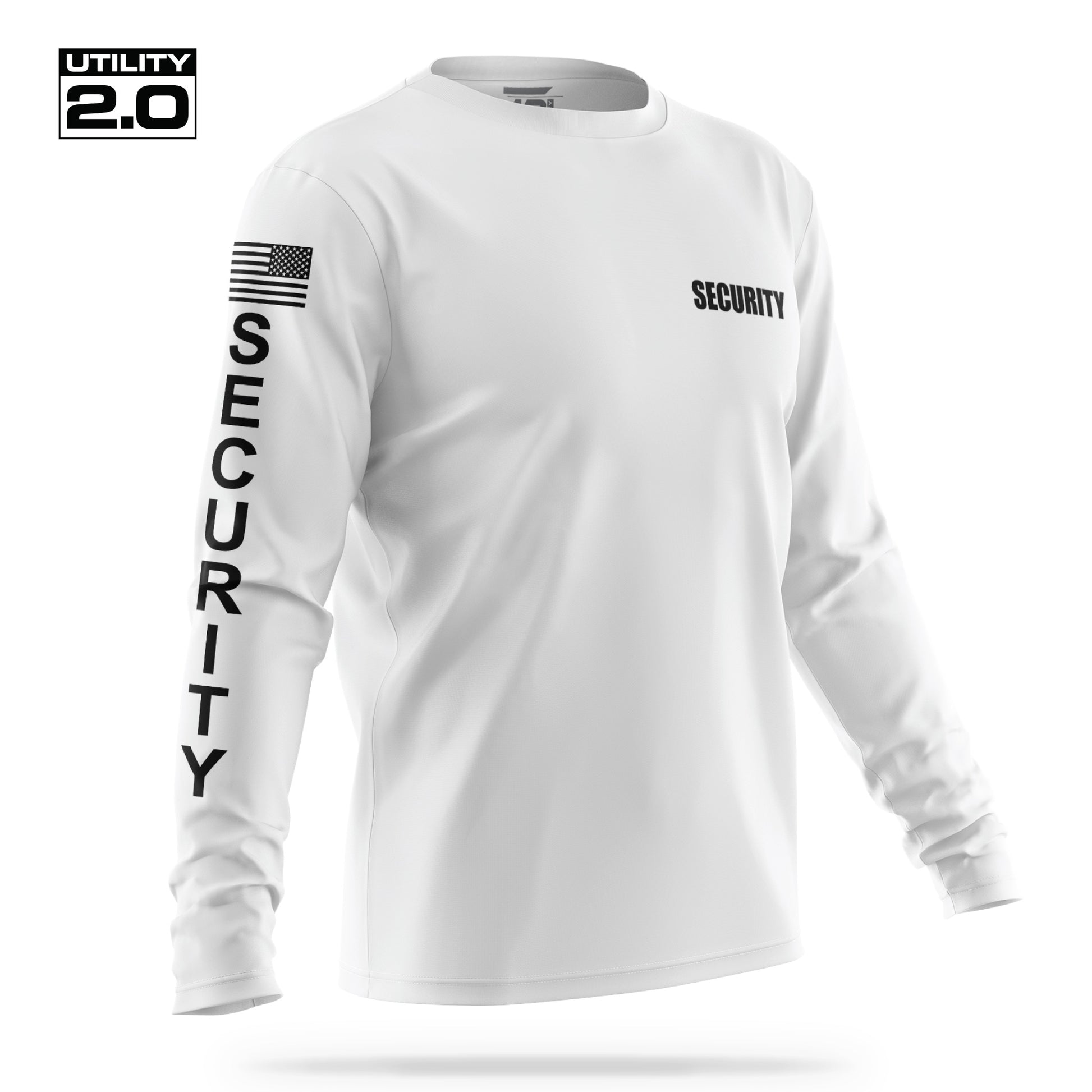 [SECURITY] Men's Utility 2.0 Long Sleeve [WHT/BLK]-13 Fifty Apparel