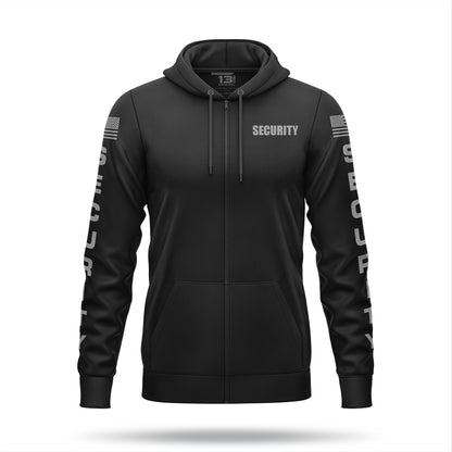 [SECURITY] Performance Full-Zip Hoodie [BLK/GRY]﻿﻿﻿-13 Fifty Apparel