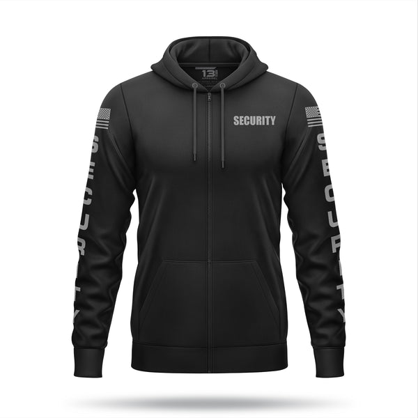 [SECURITY] Performance Full-Zip Hoodie [BLK/GRY]﻿﻿﻿-13 Fifty Apparel