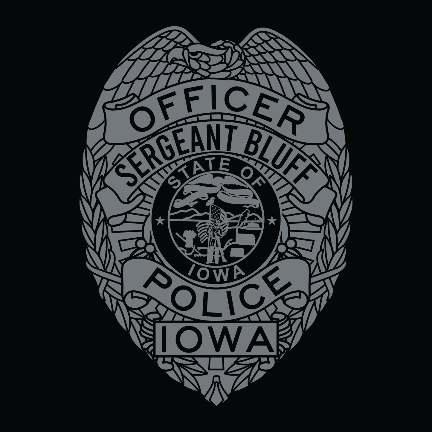 [SERGEANT BLUFF PD] Utility Shirt [BLACK]-13 Fifty Apparel