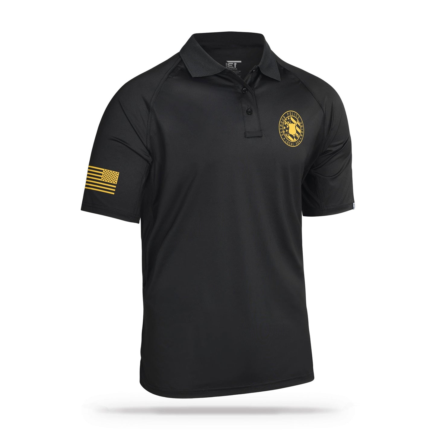 [SEYMOUR PD] Performance Polo [BLK/GLD]-13 Fifty Apparel