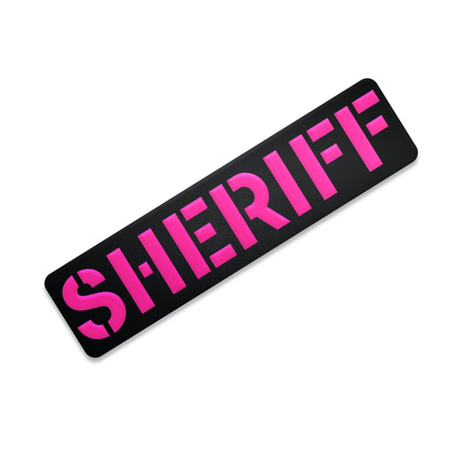[SHERIFF] 4X1 Inch Operator PVC Patch [BLK/PNK]-13 Fifty Apparel