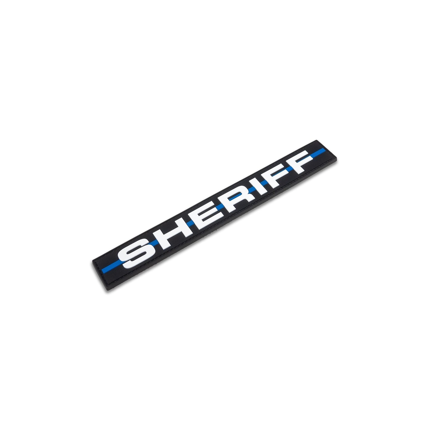 🎁 [SHERIFF] Blue Line PVC Patch [BLK/WHT] (100% off)-13 Fifty Apparel