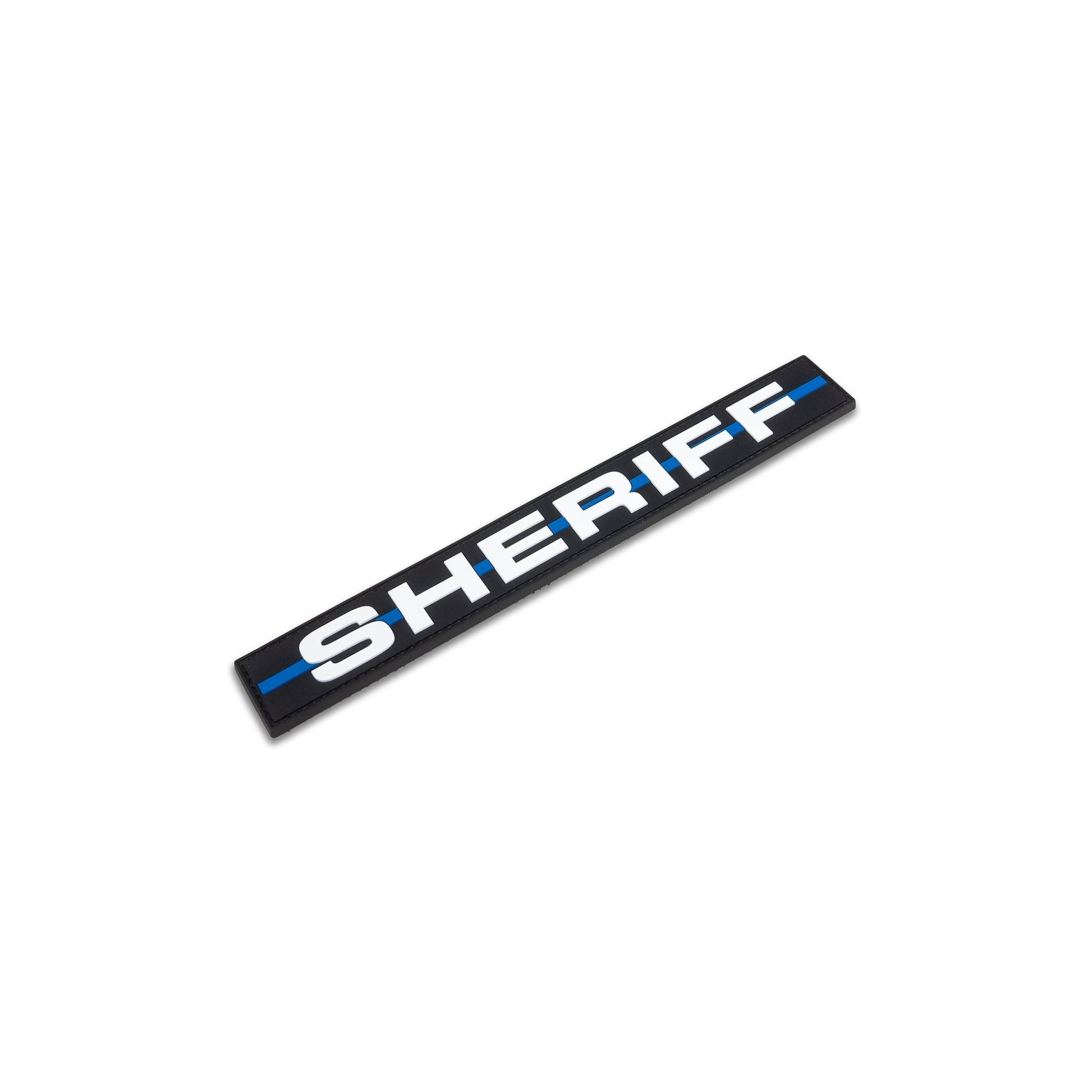 🎁 [SHERIFF] Blue Line PVC Patch [BLK/WHT] (100% off)-13 Fifty Apparel