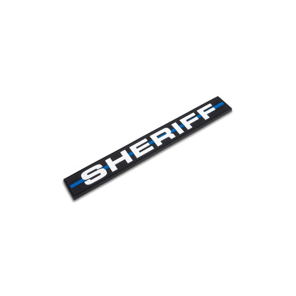 🎁 [SHERIFF] Blue Line PVC Patch [BLK/WHT] (100% off)-13 Fifty Apparel