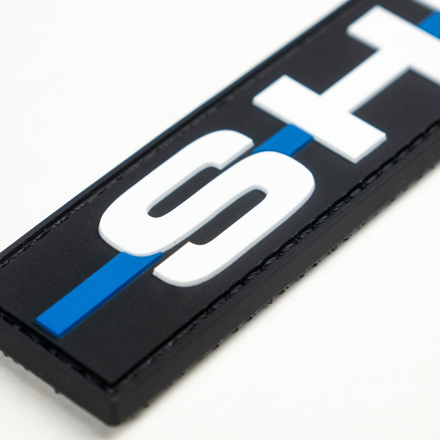 [SHERIFF] Blue Line PVC Patch [BLK/WHT]-13 Fifty Apparel