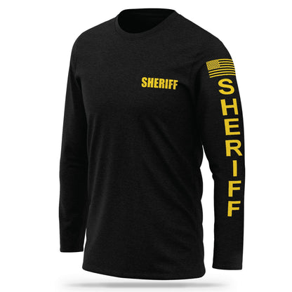 [SHERIFF] Cotton Blend Long Sleeve [BLK/GLD]-13 Fifty Apparel