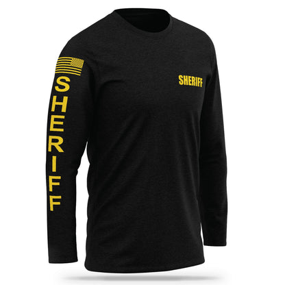 [SHERIFF] Cotton Blend Long Sleeve [BLK/GLD]-13 Fifty Apparel