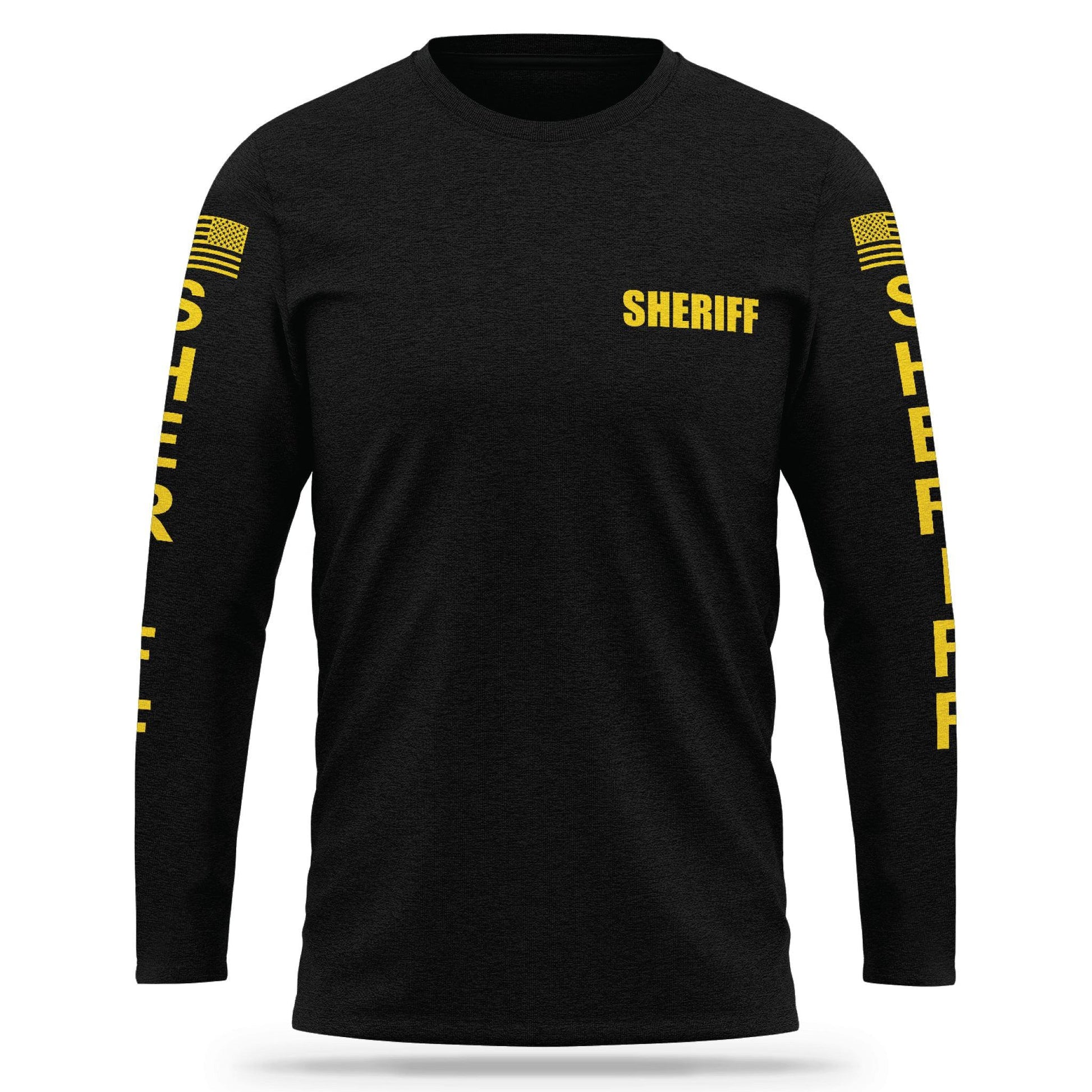 [SHERIFF] Cotton Blend Long Sleeve [BLK/GLD]-13 Fifty Apparel