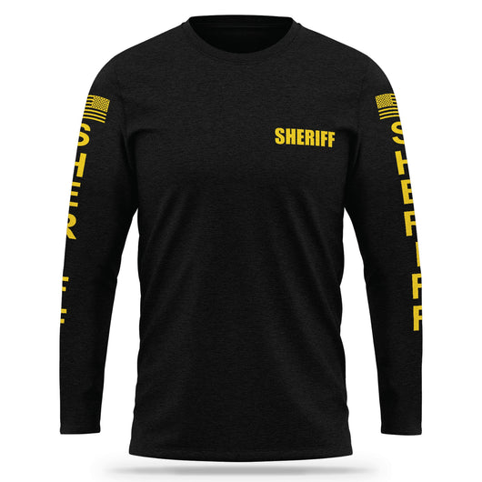 [SHERIFF] Cotton Blend Long Sleeve [BLK/GLD]-13 Fifty Apparel
