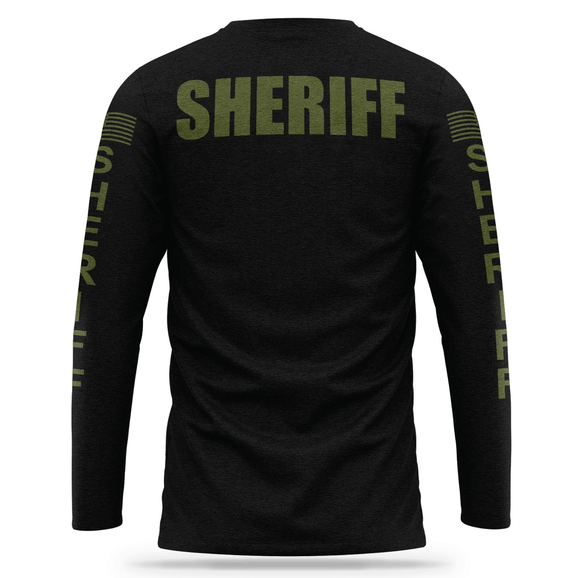 [SHERIFF] Cotton Blend Long Sleeve [BLK/GRN]-13 Fifty Apparel