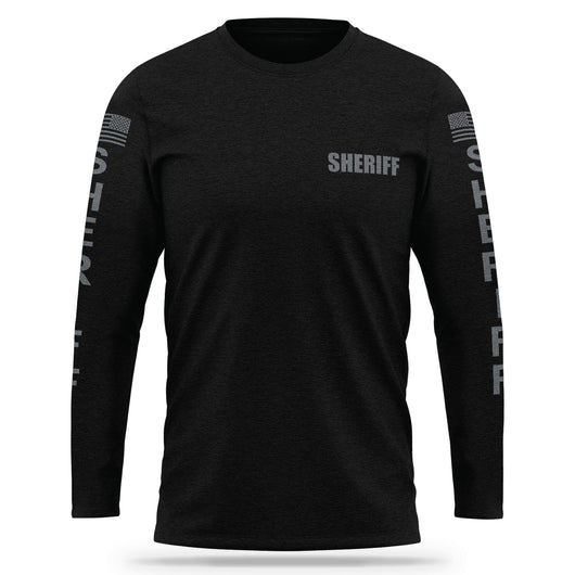 [SHERIFF] Cotton Blend Long Sleeve [BLK/GRY]-13 Fifty Apparel