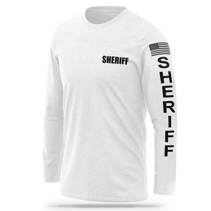 [SHERIFF] Cotton Blend Long Sleeve [WHT/BLK]-13 Fifty Apparel