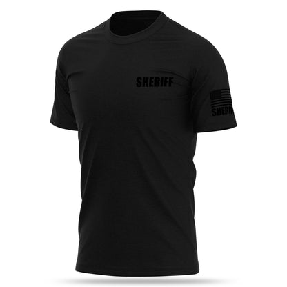[SHERIFF] Cotton Blend Shirt [BLK/BLK]-13 Fifty Apparel