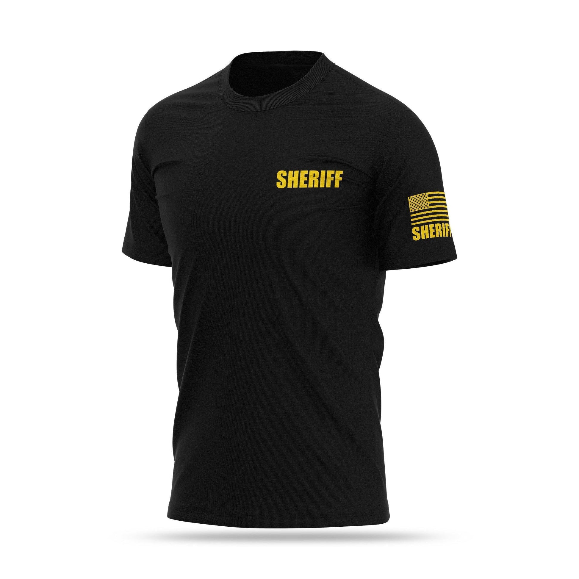 [SHERIFF] Cotton Blend Shirt [BLK/GLD]-13 Fifty Apparel