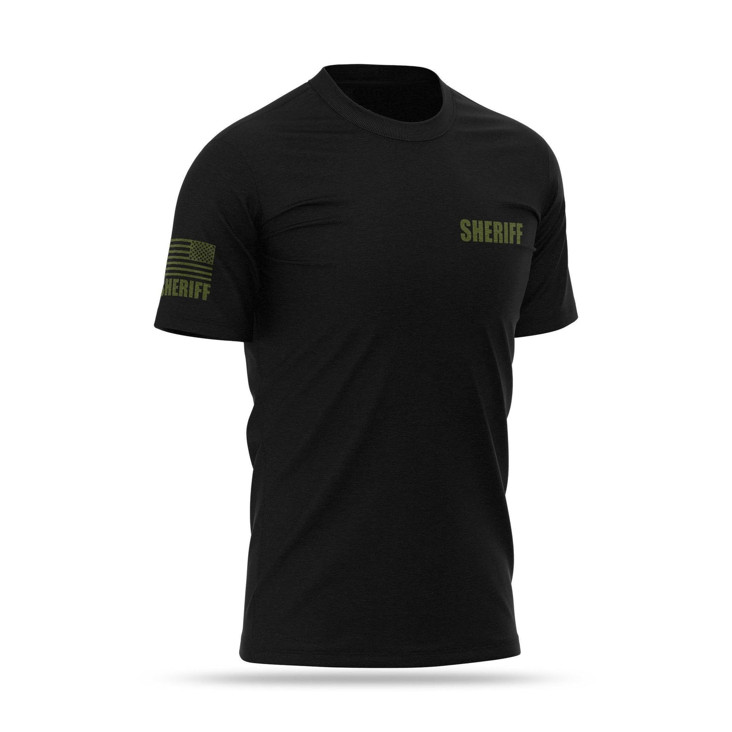 [SHERIFF] Cotton Blend Shirt [BLK/GRN]-13 Fifty Apparel