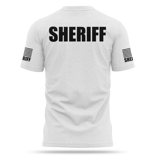 [SHERIFF] Cotton Blend Shirt [WHT/BLK]-13 Fifty Apparel