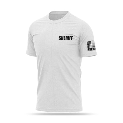 [SHERIFF] Cotton Blend Shirt [WHT/BLK]-13 Fifty Apparel