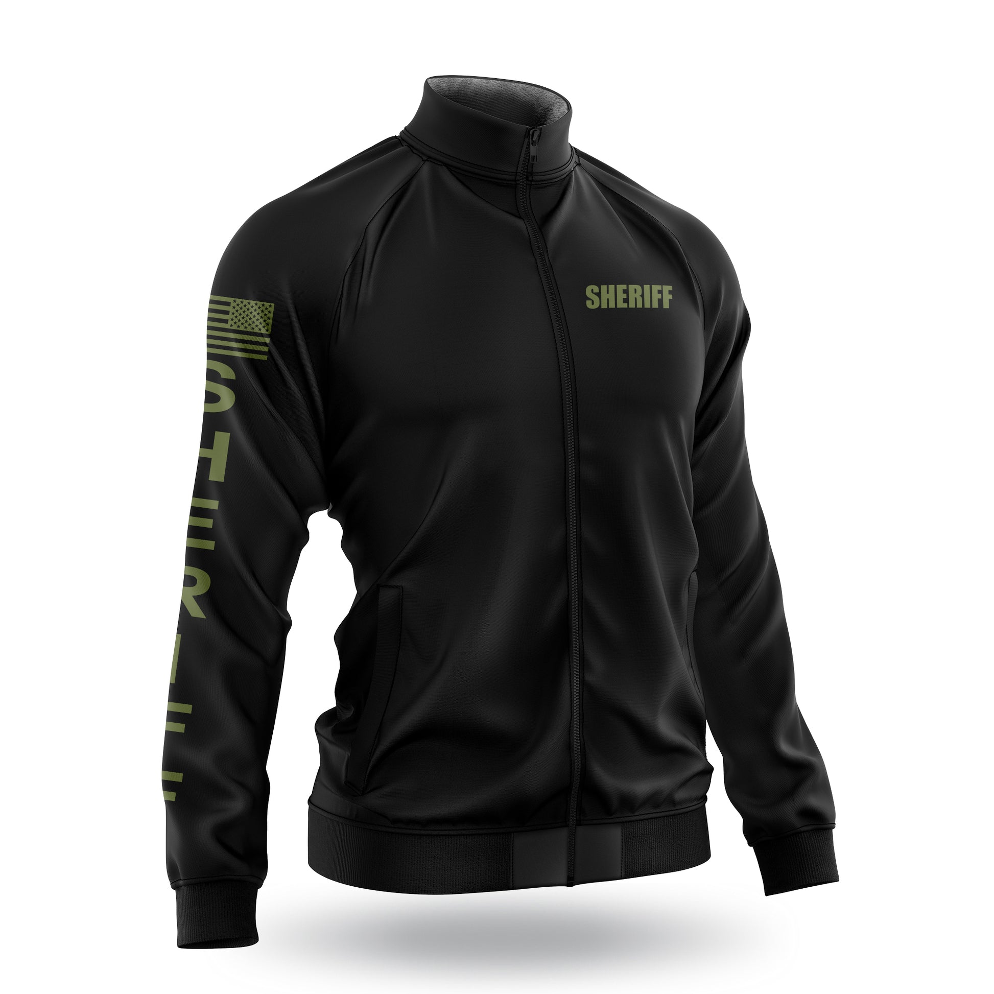 [SHERIFF] Defender Jacket [BLK/GRN]-13 Fifty Apparel