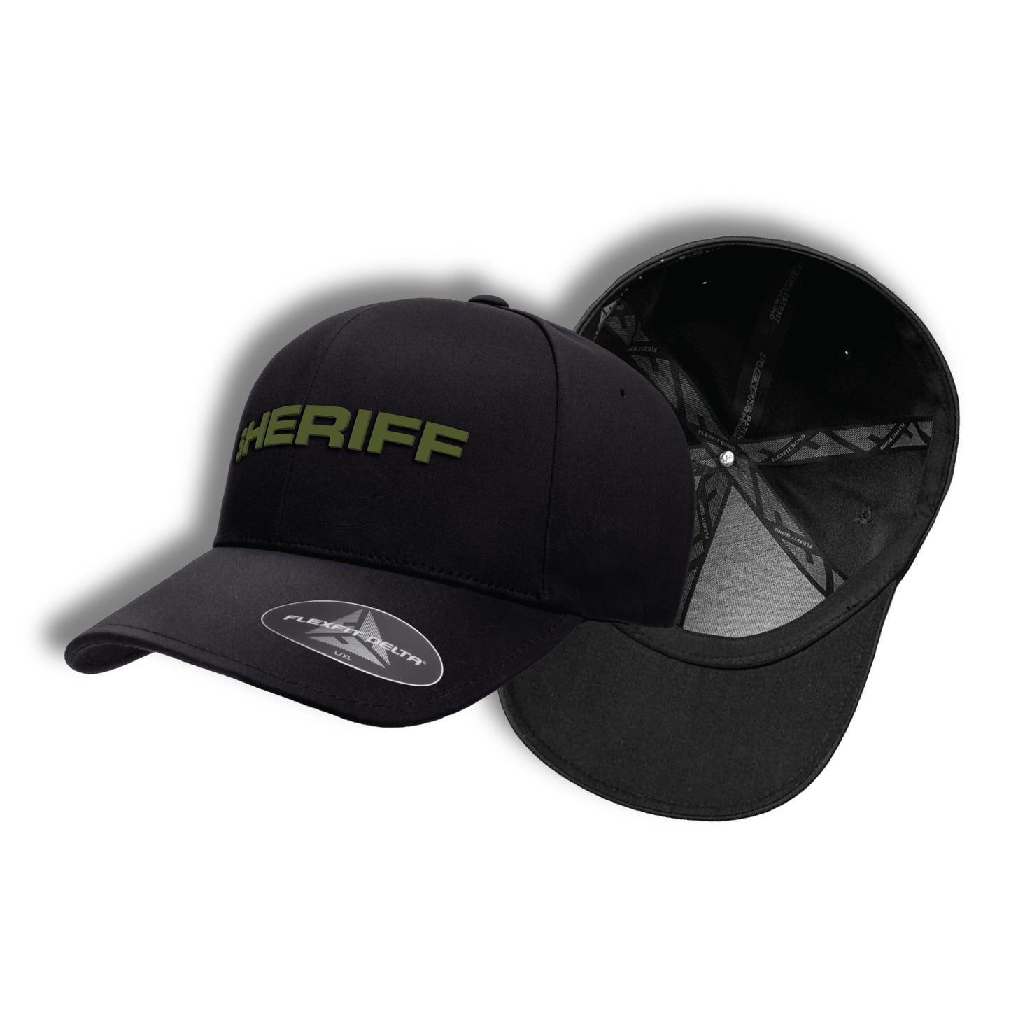 [SHERIFF] Flexfit Delta® Cap [BLK/GRN]-13 Fifty Apparel