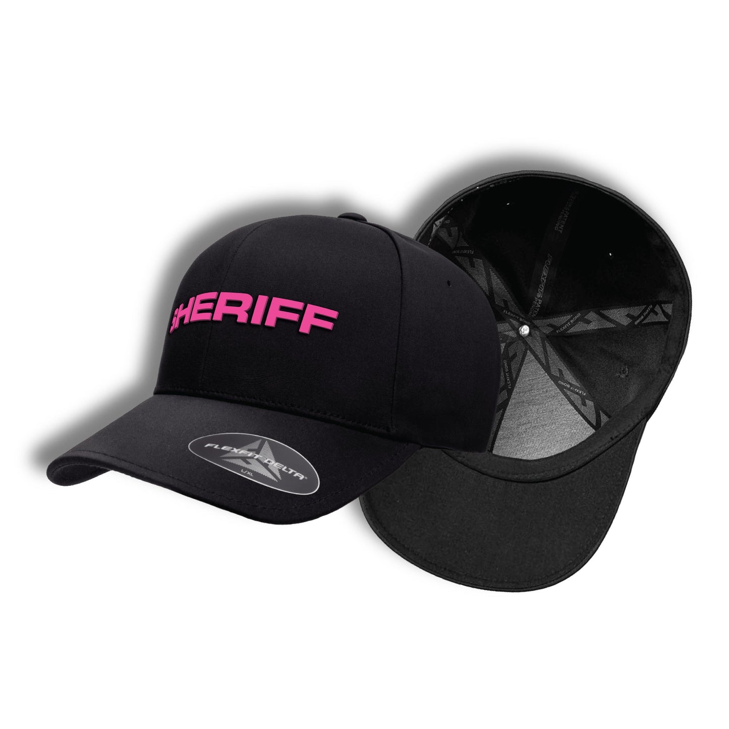 [SHERIFF] Flexfit Delta® Cap [BLK/PNK]-13 Fifty Apparel