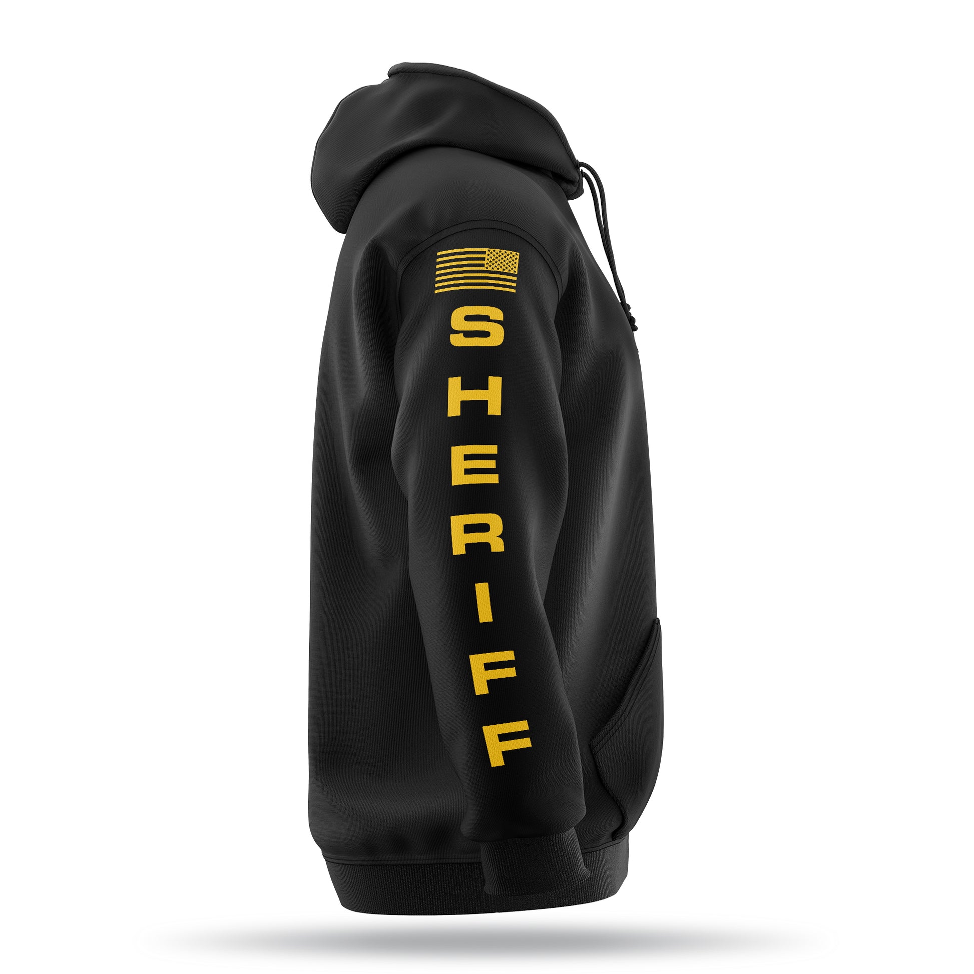 [SHERIFF] ﻿Heavy Blend Hoodie [BLK/GLD]-13 Fifty Apparel