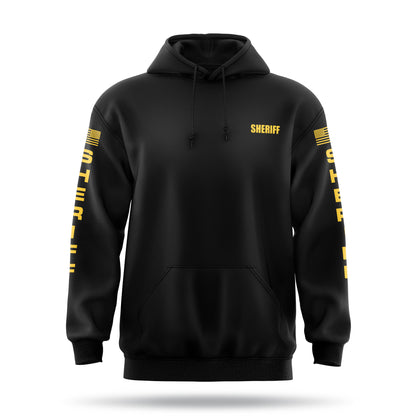 [SHERIFF] ﻿Heavy Blend Hoodie [BLK/GLD]-13 Fifty Apparel