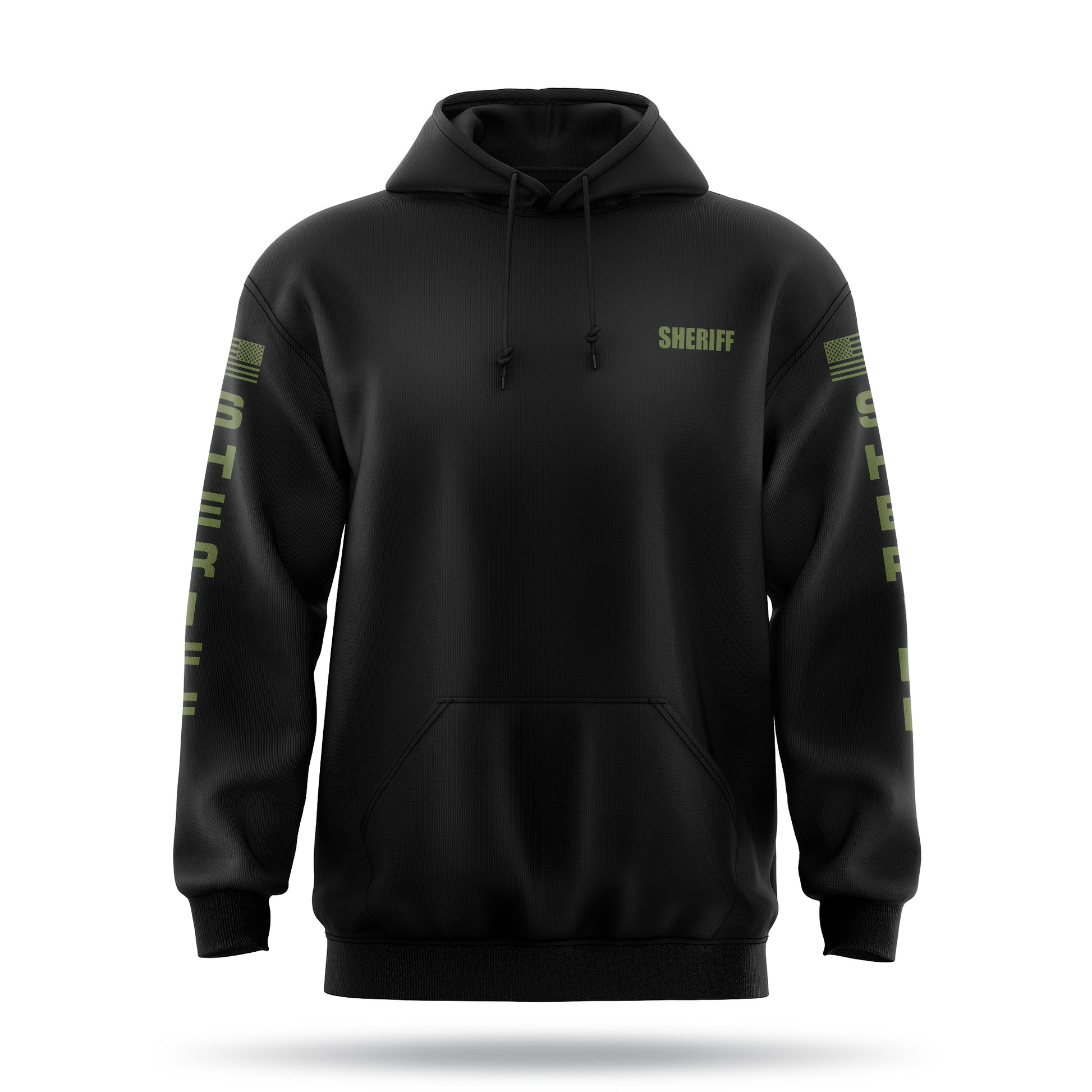 [SHERIFF] ﻿Heavy Blend Hoodie [BLK/GRN]-13 Fifty Apparel