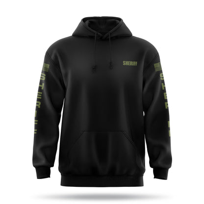 [SHERIFF] ﻿Heavy Blend Hoodie [BLK/GRN]-13 Fifty Apparel