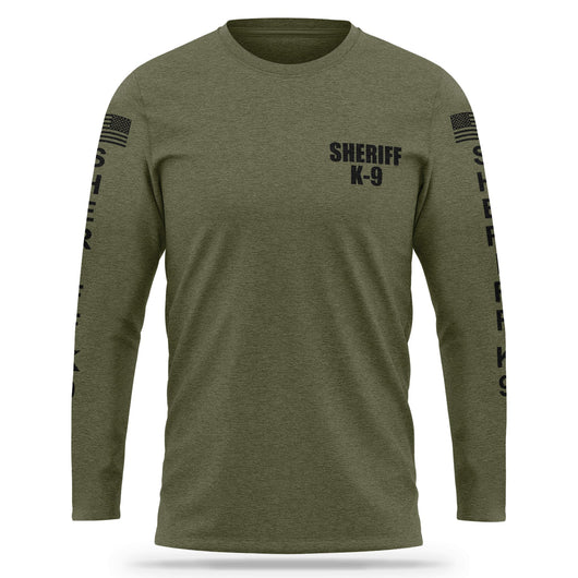 [SHERIFF K9] Cotton Blend Long Sleeve [GRN/BLK]-13 Fifty Apparel