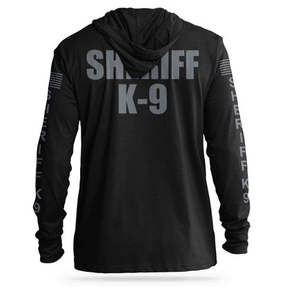 [SHERIFF K9] Cotton Hooded Tee [BLK/GRY]-13 Fifty Apparel