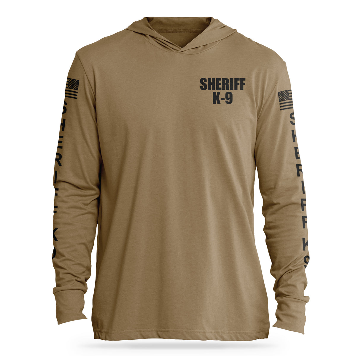 [SHERIFF K9] Cotton Hooded Tee [CYT/BLK]-13 Fifty Apparel
