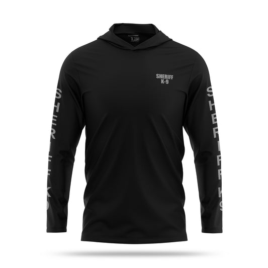 [SHERIFF K9] Men's Hooded Long Sleeve [BLK/GRY]-13 Fifty Apparel