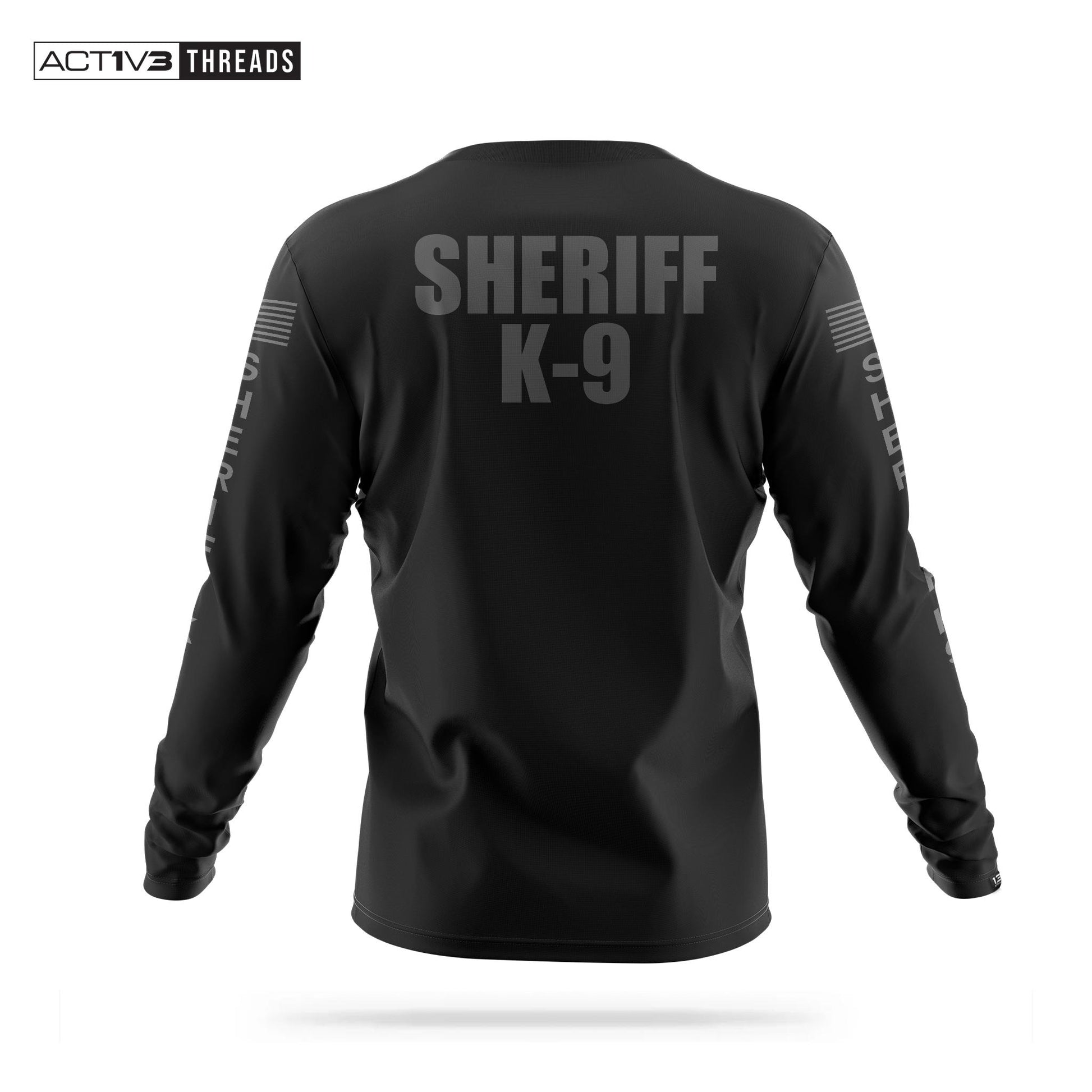 [SHERIFF K9] Men's Performance Long Sleeve [BLK/GRY]-13 Fifty Apparel