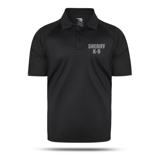 [SHERIFF K9] Men's Performance Polo [BLK/GRY]-13 Fifty Apparel