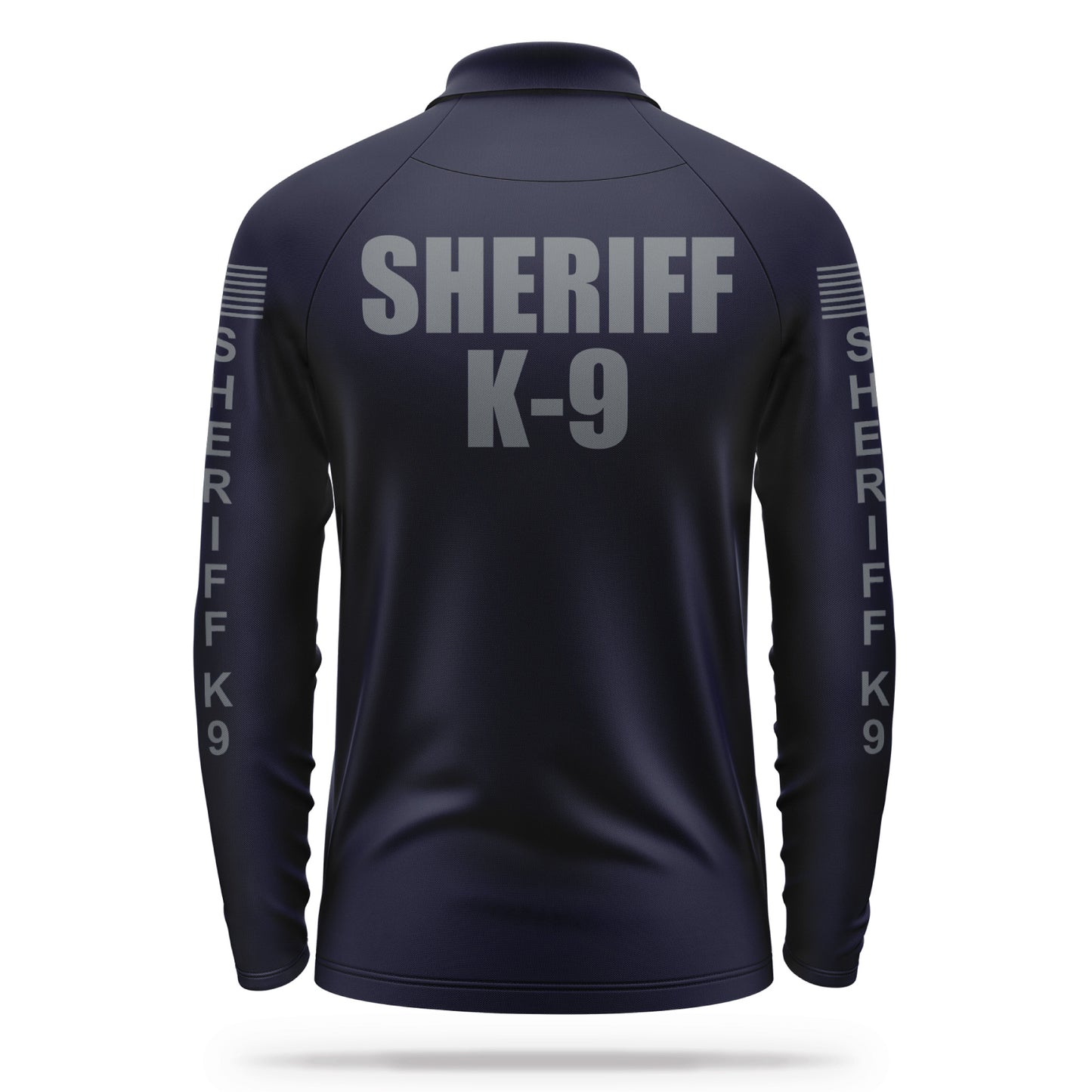 [SHERIFF K9] Men's Performance Polo Long Sleeve [NVY/GRY] 13 Fifty Apparel 