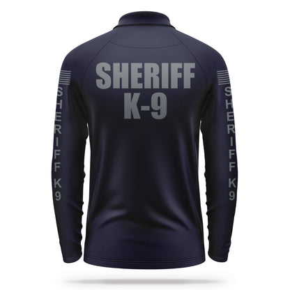 [SHERIFF K9] Men's Performance Polo Long Sleeve [NVY/GRY] 13 Fifty Apparel 