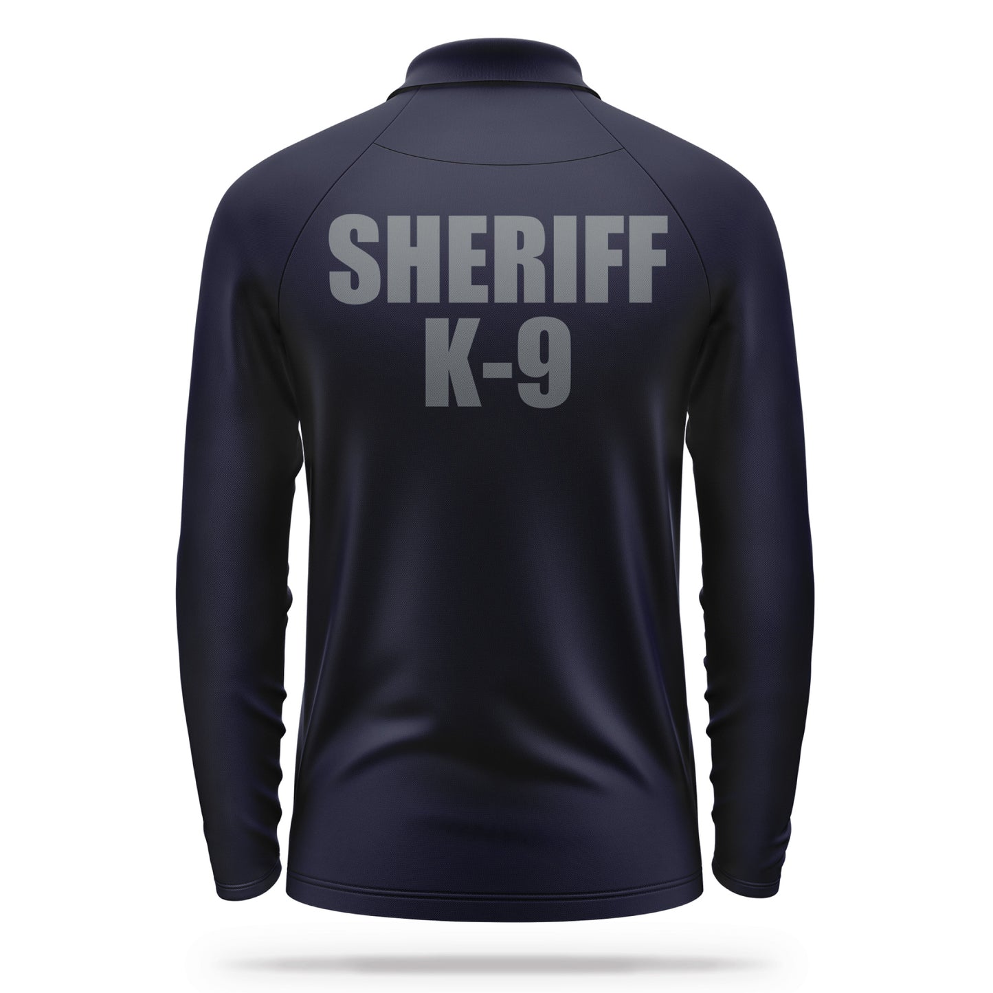 [SHERIFF K9] Men's Performance Polo Long Sleeve [NVY/GRY] 13 Fifty Apparel 
